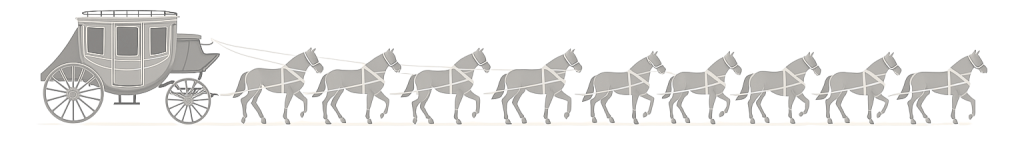 Stagecoach hosting mules